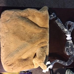 Topshop large soft fuzzy purse